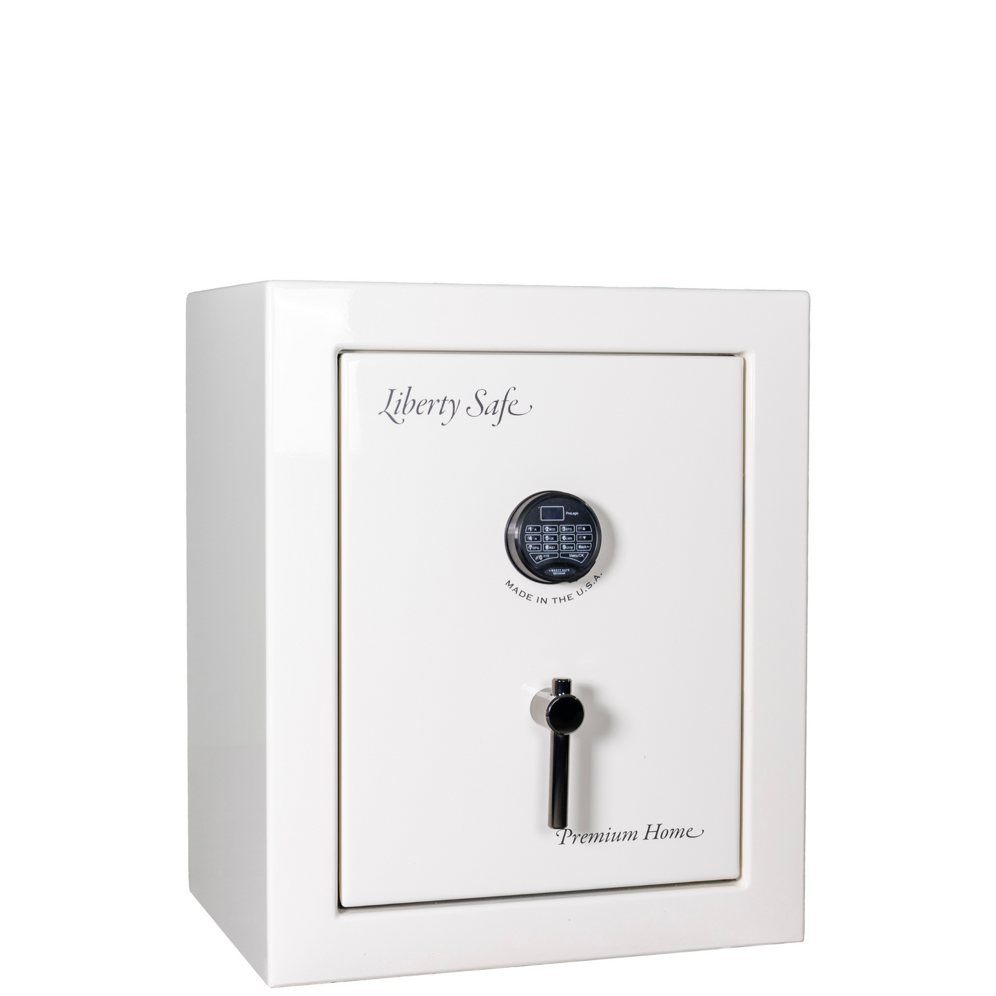 Premium Home Series | Level 7 Security | 2 Hour Fire Protection | 08 | Dimensions: 29.75"(H) x 24.5"(W) x 19"(D) | White Gloss - Closed Door