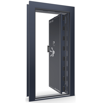 Vault Door Series | In-Swing | Right Hinge | Blue Gloss | Electronic Lock - open