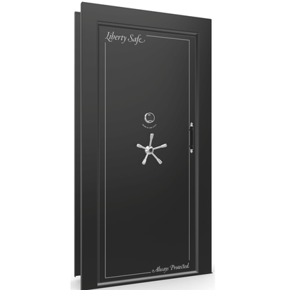 Vault Door Series | In-Swing | Left  Hinge | Black Gloss | Electronic Lock - closed