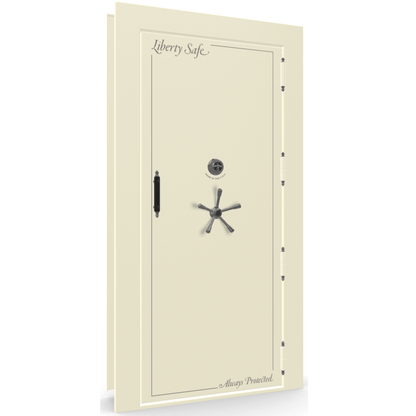 Vault Door Series | Out-Swing | Right  Hinge | White Marble | Mechanical Lock - closed