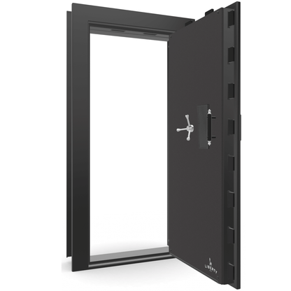 Vault Door Series | Out-Swing | Right  Hinge | Black Gloss | Mechanical Lock - open