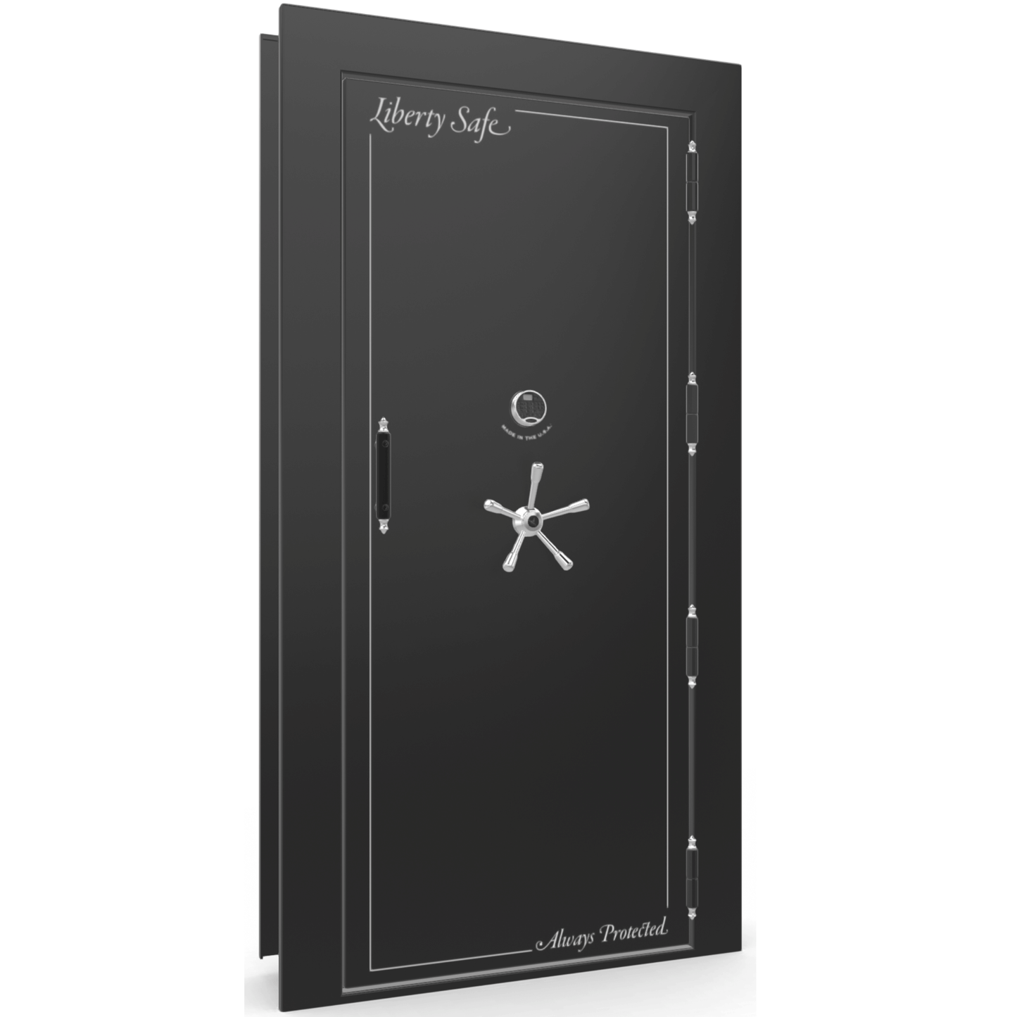 Vault Door Series | Out-Swing | Right  Hinge | Black Gloss | Electronic Lock - closed