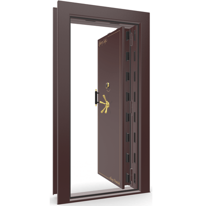 Vault Door Series | In-Swing | Right Hinge | Burgundy Marble | Electronic Lock - open