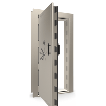 Vault Door Series | Out-Swing | Left  Hinge | Champagne Gloss | Mechanical Lock - open