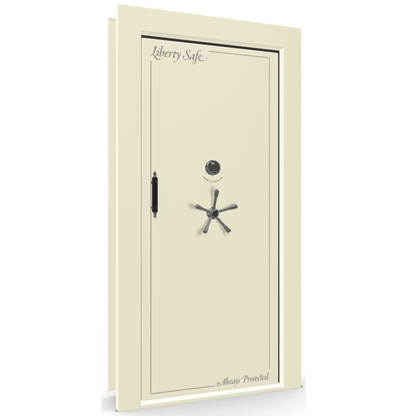 Vault Door Series | In-Swing | Right Hinge | White Marble | Electronic Lock - closed