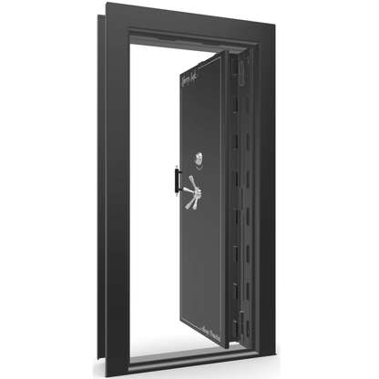 Vault Door Series | In-Swing | Right Hinge | Black Gloss | Mechanical Lock - open