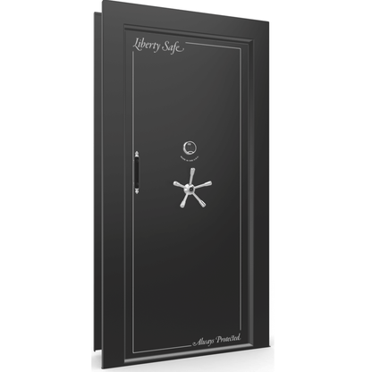 Vault Door Series | In-Swing | Right Hinge | Black Gloss | Electronic Lock - closed