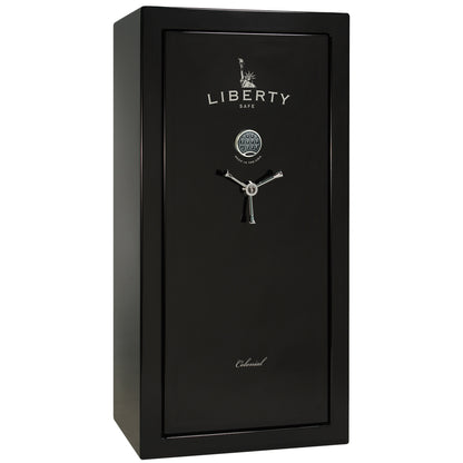 Colonial Series | Level 4 Security | 75 Minute Fire Protection | 23 PRO FLEX | DIMENSIONS: 60.5"(H) X 30"(W) X 22"(D*) | Black Gloss | Electronic Lock - Closed