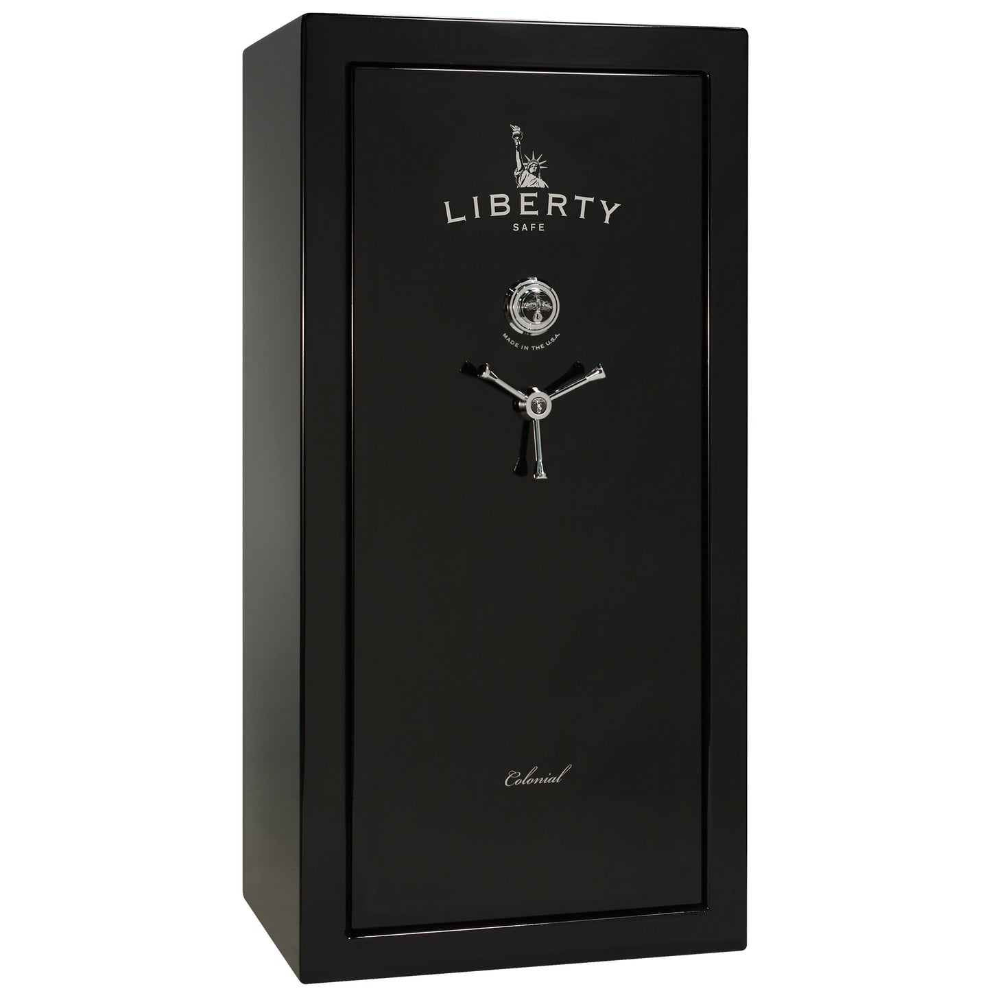 Colonial Series | Level 4 Security | 75 Minute Fire Protection | 23 PRO FLEX | DIMENSIONS: 60.5"(H) X 30"(W) X 22"(D*) | Black Gloss | Mechanical Lock - Closed