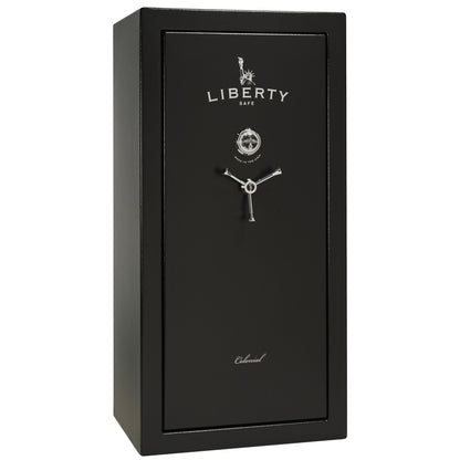 Colonial Series | Level 4 Security | 75 Minute Fire Protection | 23 PRO FLEX | DIMENSIONS: 60.5"(H) X 30"(W) X 22"(D*) | Black Textured | Mechanical Lock - Closed