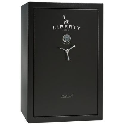 Colonial 35 | Pro Flex Interior | Level 4 Security | 75 Minute Fire Protection | Dimensions: 60.5"(H) x 42"(W) x 22"(D) | Up to 45 Long Guns | Black Textured | Electronic Lock - Closed
