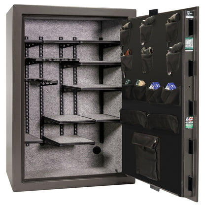 Colonial 35 | Pro Flex Interior | Level 4 Security | 75 Minute Fire Protection | Dimensions: 60.5"(H) x 42"(W) x 22"(D) | Up to 45 Long Guns | Gray Marble | Electronic Lock - Open
