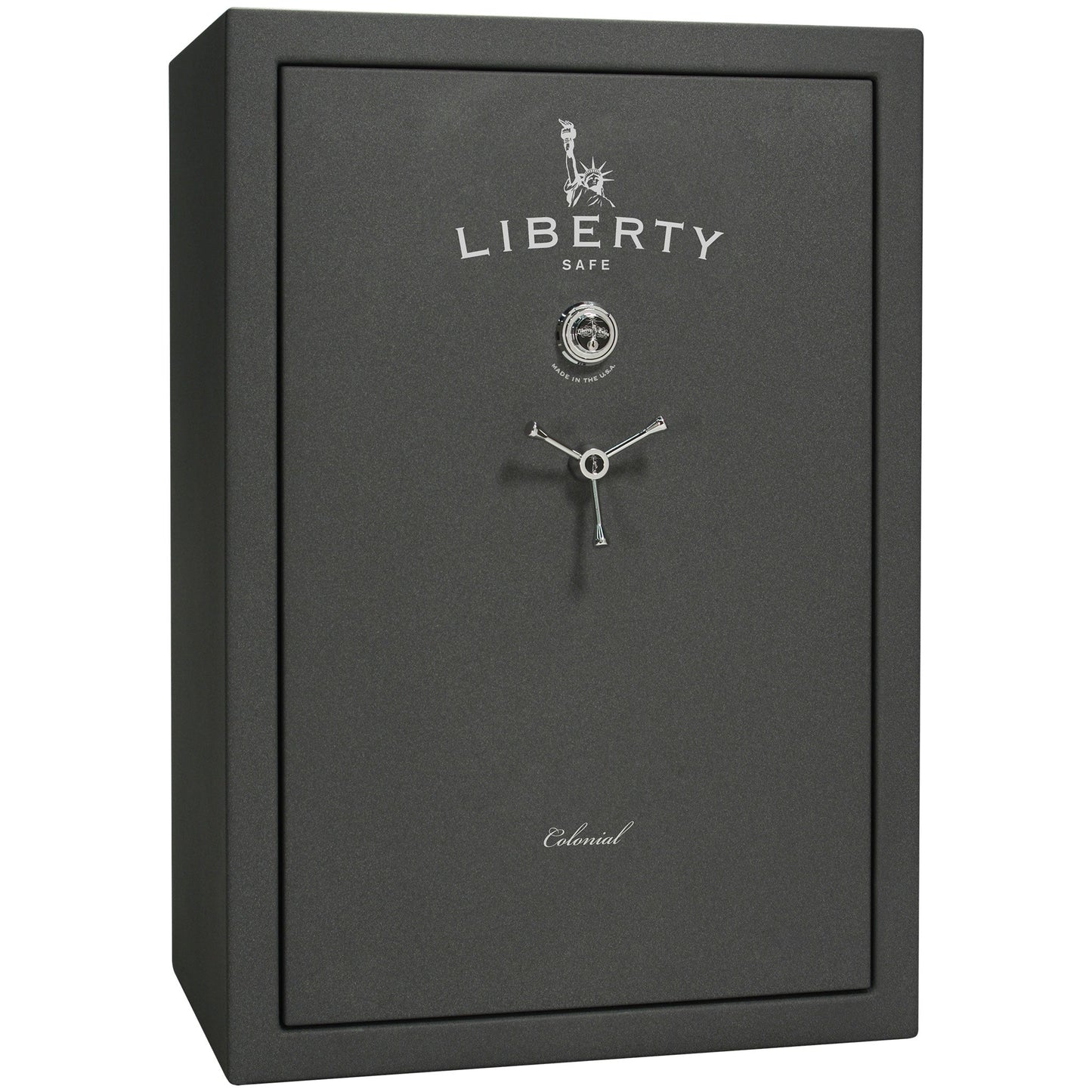 Colonial Series | Level 4 Security | 75 Minute Fire Protection | 35 | DIMENSIONS: 60.5"(H) X 42”(W) X 22"(D*) | Granite Textured | Mechanical Lock - closed