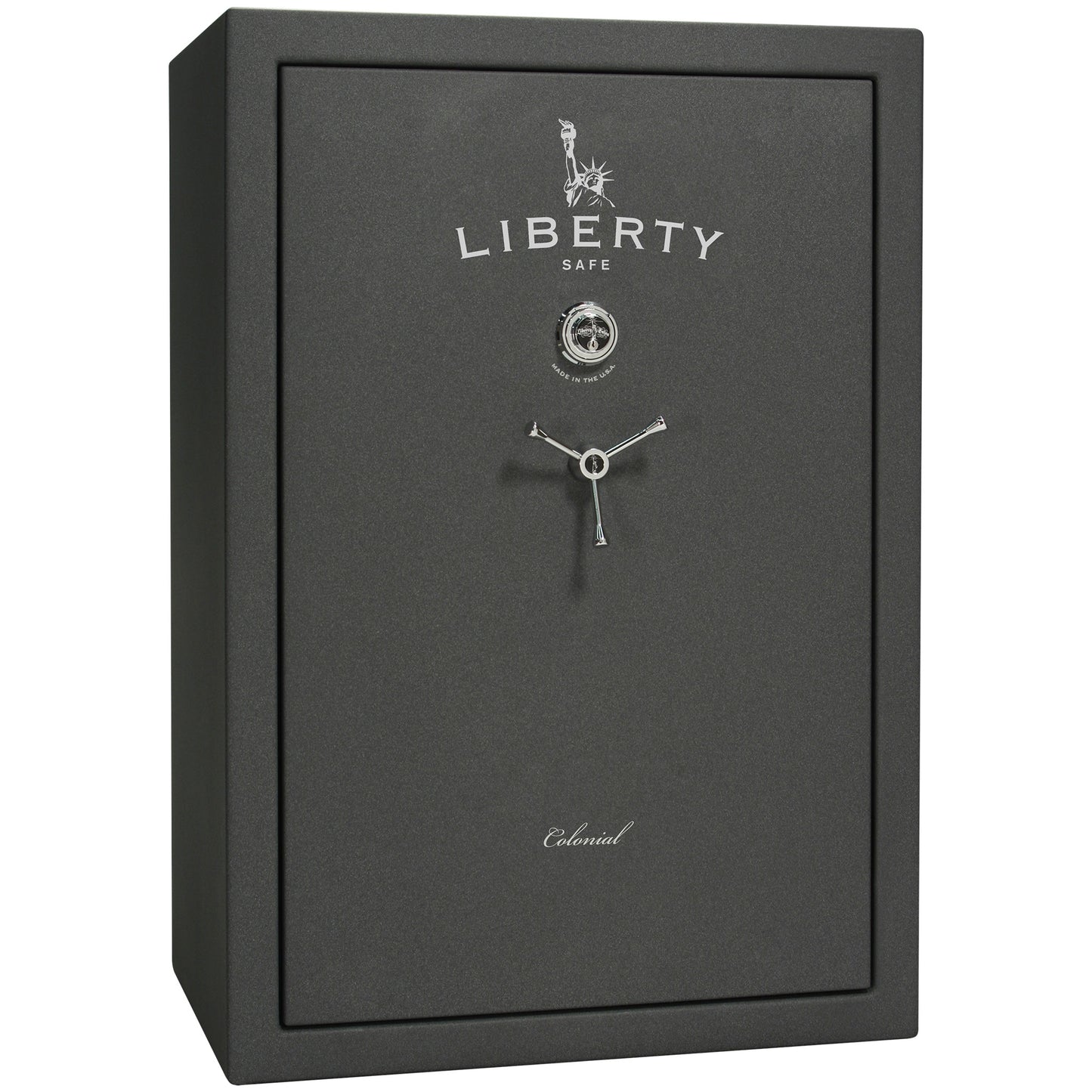 Colonial Series | Level 4 Security | 75 Minute Fire Protection | 35 | DIMENSIONS: 60.5"(H) X 42”(W) X 22"(D*) | Granite Textured | Mechanical Lock - closed