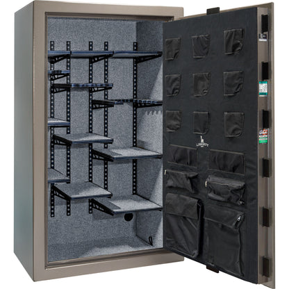 Colonial Series | Level 4 Security | 75 Minute Fire Protection | 50 PRO FLEX | DIMENSIONS: 72.5"(H) X 42"(W) X 27.5"(D*) | Gray Gloss | Electronic Lock - Open