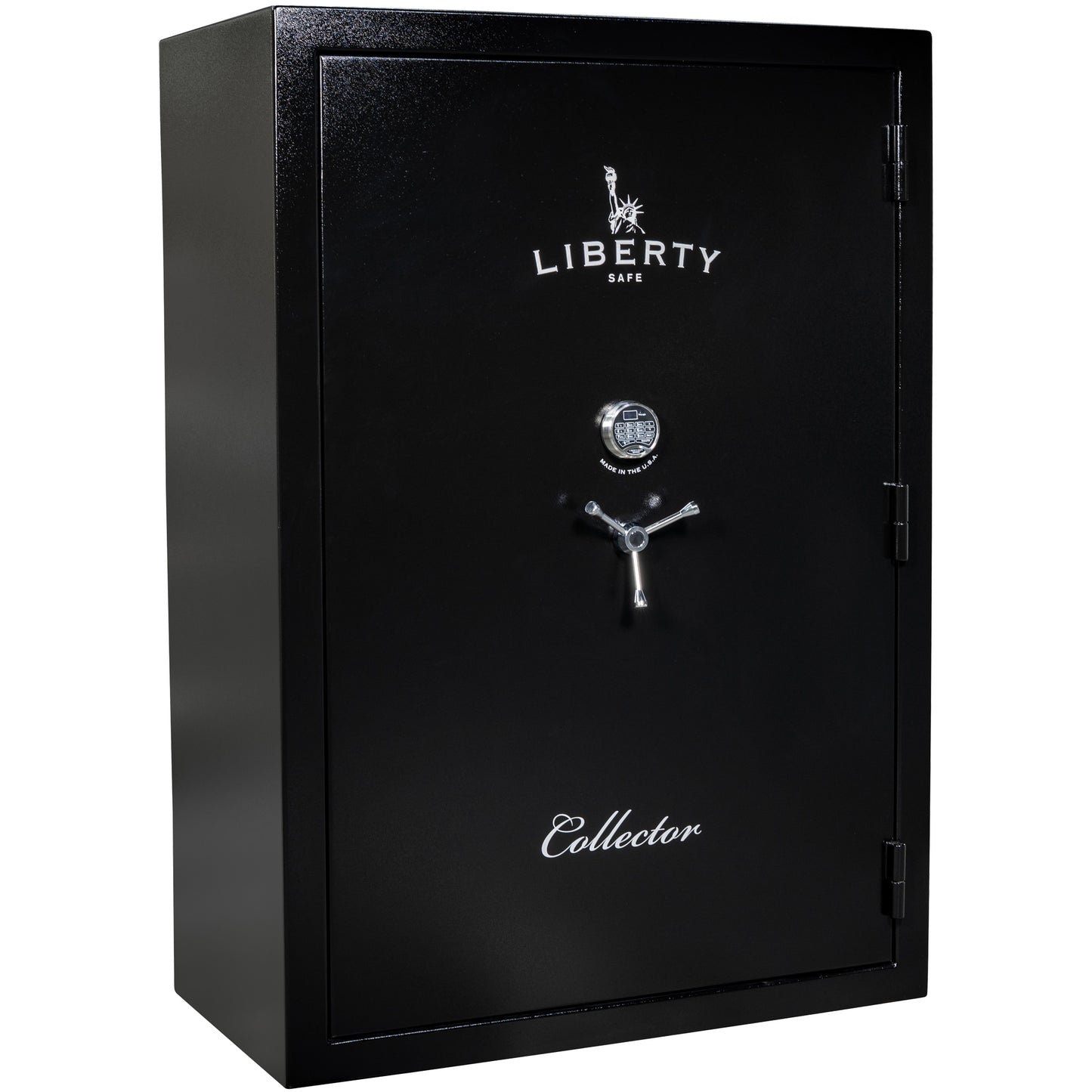 Collector T | Level 5 Security | 110 Minute Fire Protection | Dimensions: 72”(H) x 50”(W) x 27.5"(D) | Black Textured Electronic Lock - Closed  Door