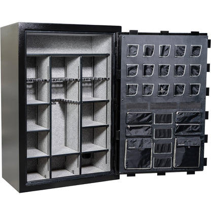 Collector T | Level 5 Security | 110 Minute Fire Protection | Dimensions: 72”(H) x 50”(W) x 27.5"(D) | Black Textured Electronic Lock - Open  Door