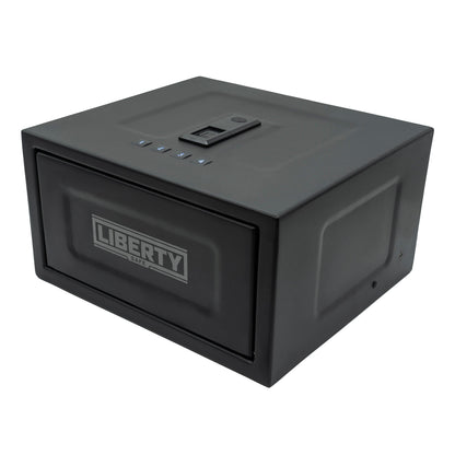 HDV-250X | Biometric Handgun Vault | 11.125”(D) X 12.374”(W) X 6.689”(H) Exterior Dimensions | Black - Closed