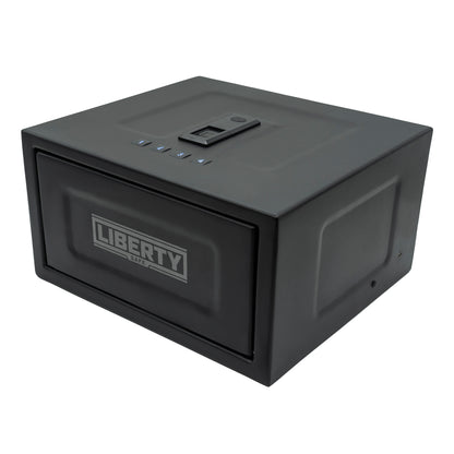 HDV-250X | Biometric Handgun Vault | 11.125”(D) X 12.374”(W) X 6.689”(H) Exterior Dimensions | Black - Closed