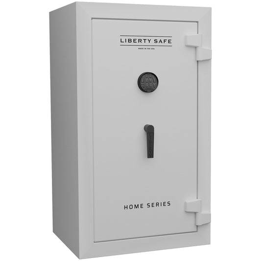 Home Series | 12 | Level 1 Security | 60 Minute Fire Protection | Dimensions 42.125"(H) x 24.125"(W) x 20"(D*) | Textured White Limited Edition Safe Colors - Closed Door