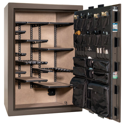 Franklin 45 | Pro Flex Interior | Level 5 Security | 110 Minute Fire Protection | Dimensions: 60.5"(H) x 42"(W) x 27.5"(D) | Up to 60 Long Guns | Bronze Textured | Electronic Lock - Open