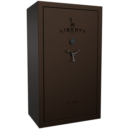 USA 50 Textured Bronze | Dimensions: 72.5"(H) x 42"(W) x 27.5"(D) | 60 Minute Fire Protection | Electronic Lock | Level 3 Security - Closed Door