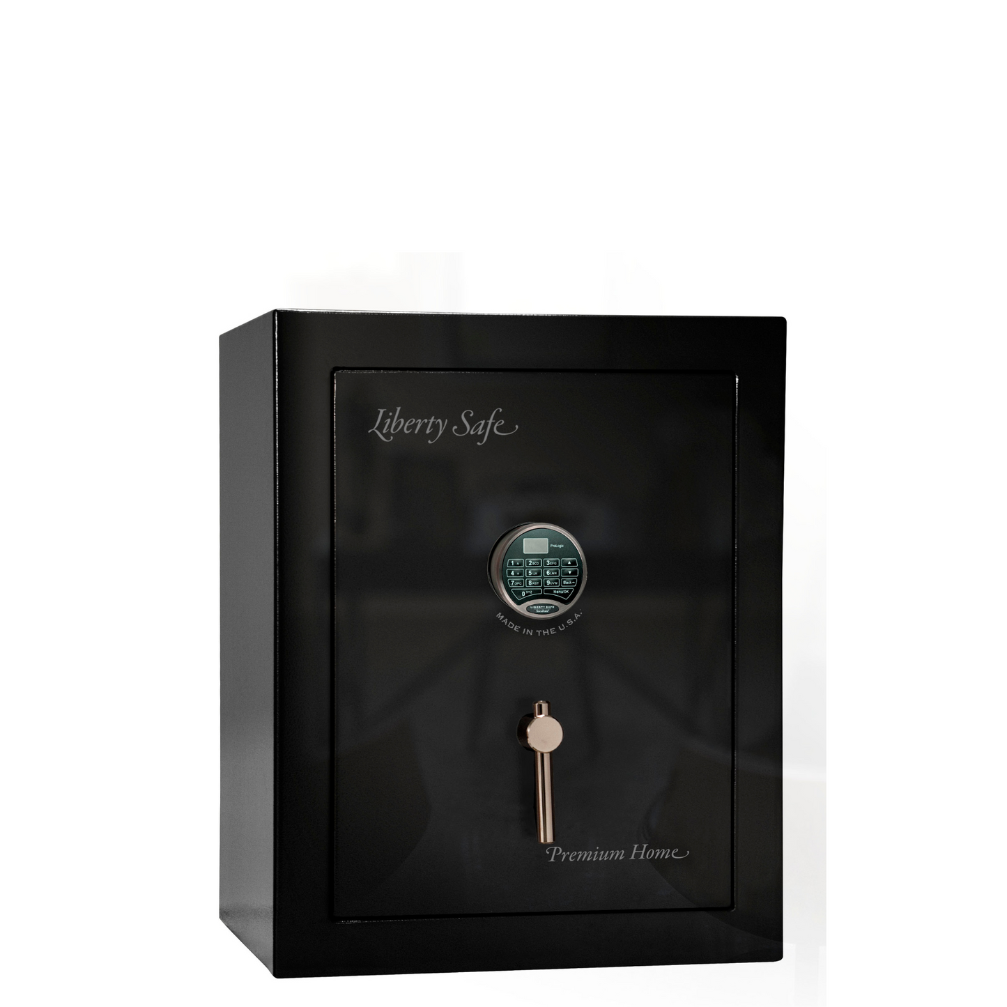 Premium Home Series | Level 7 Security | 2 Hour Fire Protection | 08 | Dimensions: 29.75"(H) x 24.5"(W) x 19"(D) | Black Gloss Black Chrome - Closed Door