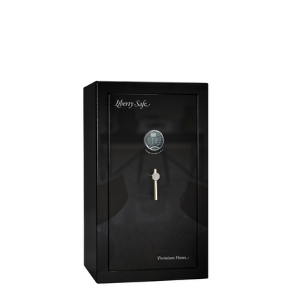 Premium Home Series | Level 7 Security | 2 Hour Fire Protection | 12 | Dimensions: 41.75"(H) x 24.5"(W) x 19"(D) | Black Gloss Chrome - Closed Door