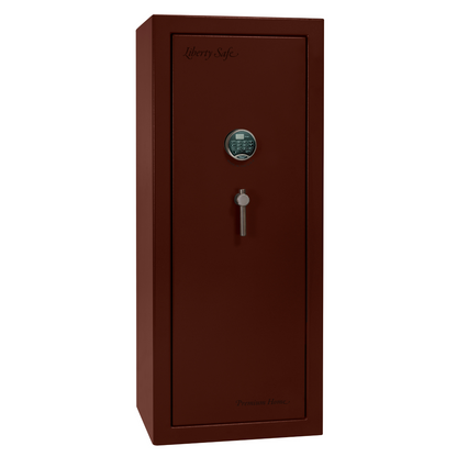 Premium Home Series | Level 7 Security | 2 Hour Fire Protection | 17 | Dimensions: 60.25"(H) x 24.5"(W) x 19"(D) | Burgundy Marble Black Chrome - Closed Door